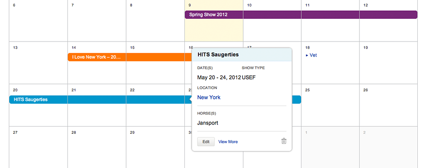 Calendar for Activities