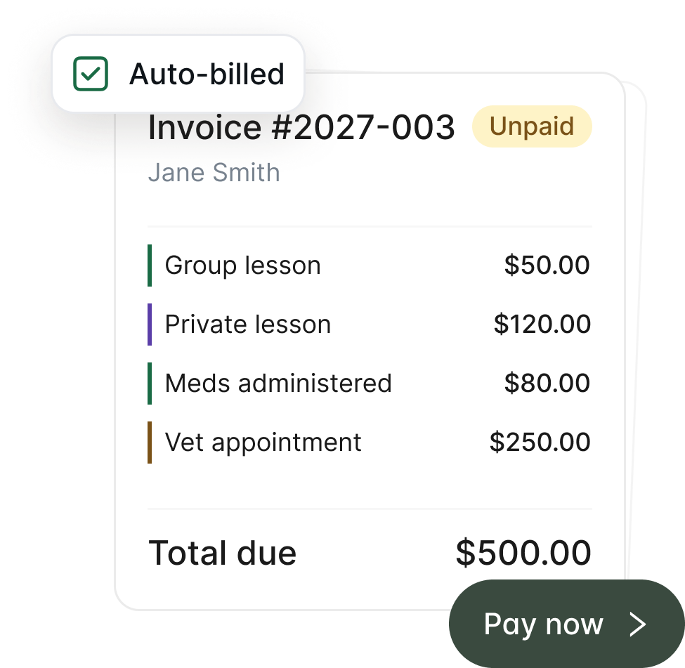 Invoicing feature